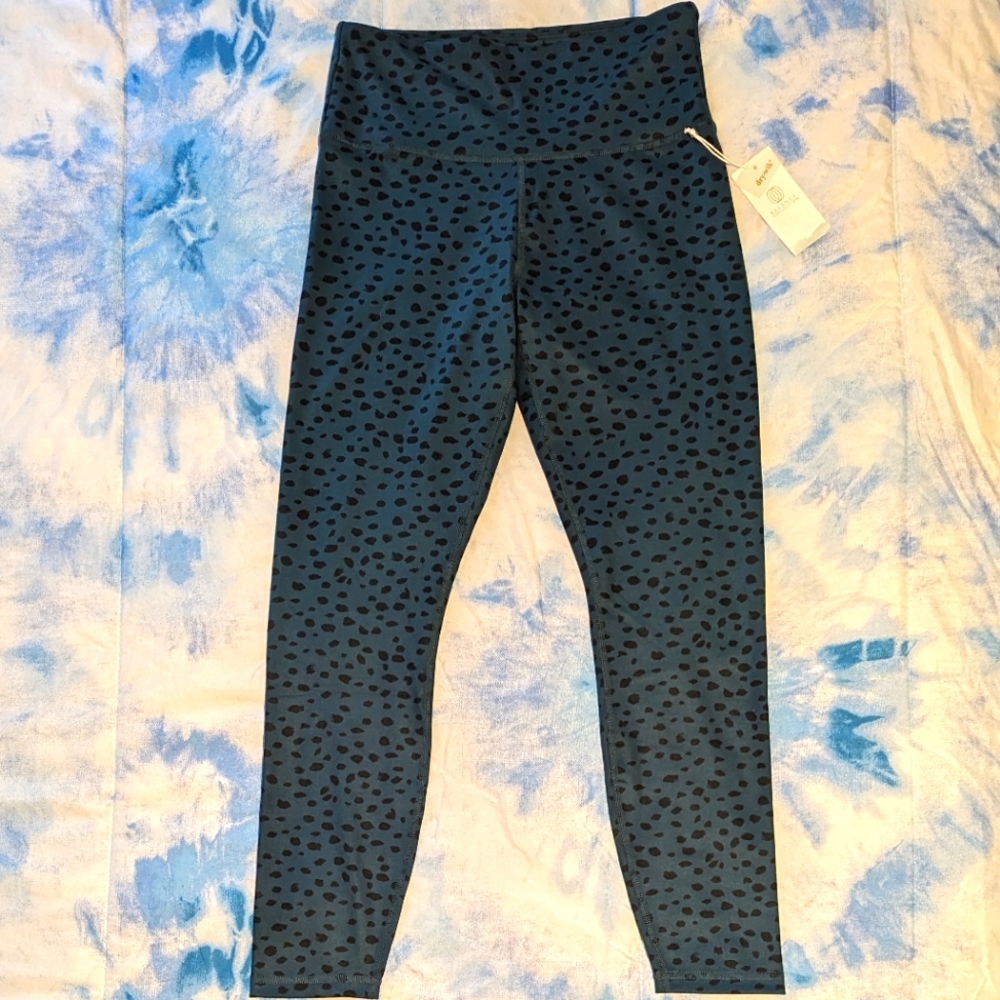 Balance Collection Teal Spotted Active Leggings